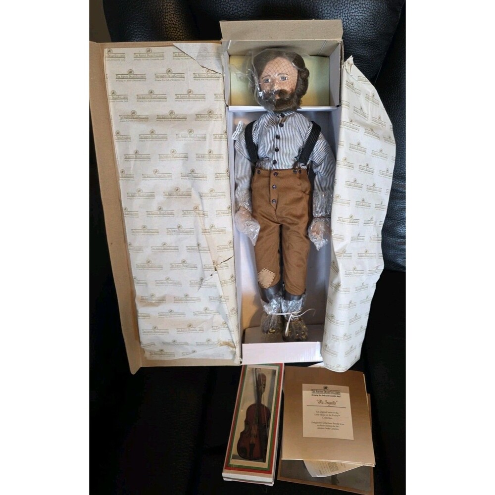 Pa Ingalls Ashton-Drake Doll Little House Prairie Box COA Violin 18” Porcelain